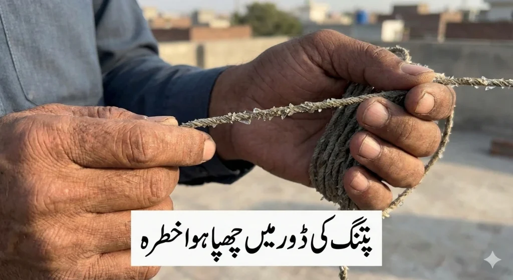 Kite Flying Safety Message hidden danger in kite string dor