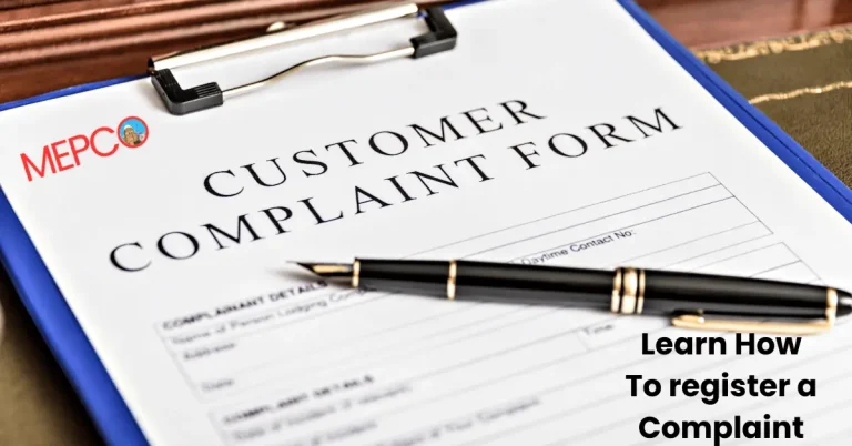 Learn How to register a mepco bill complaint in easy steps