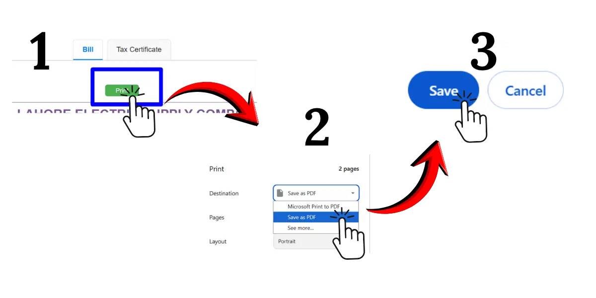 Real screenshot  of 3 easy Steps to download mepco bill